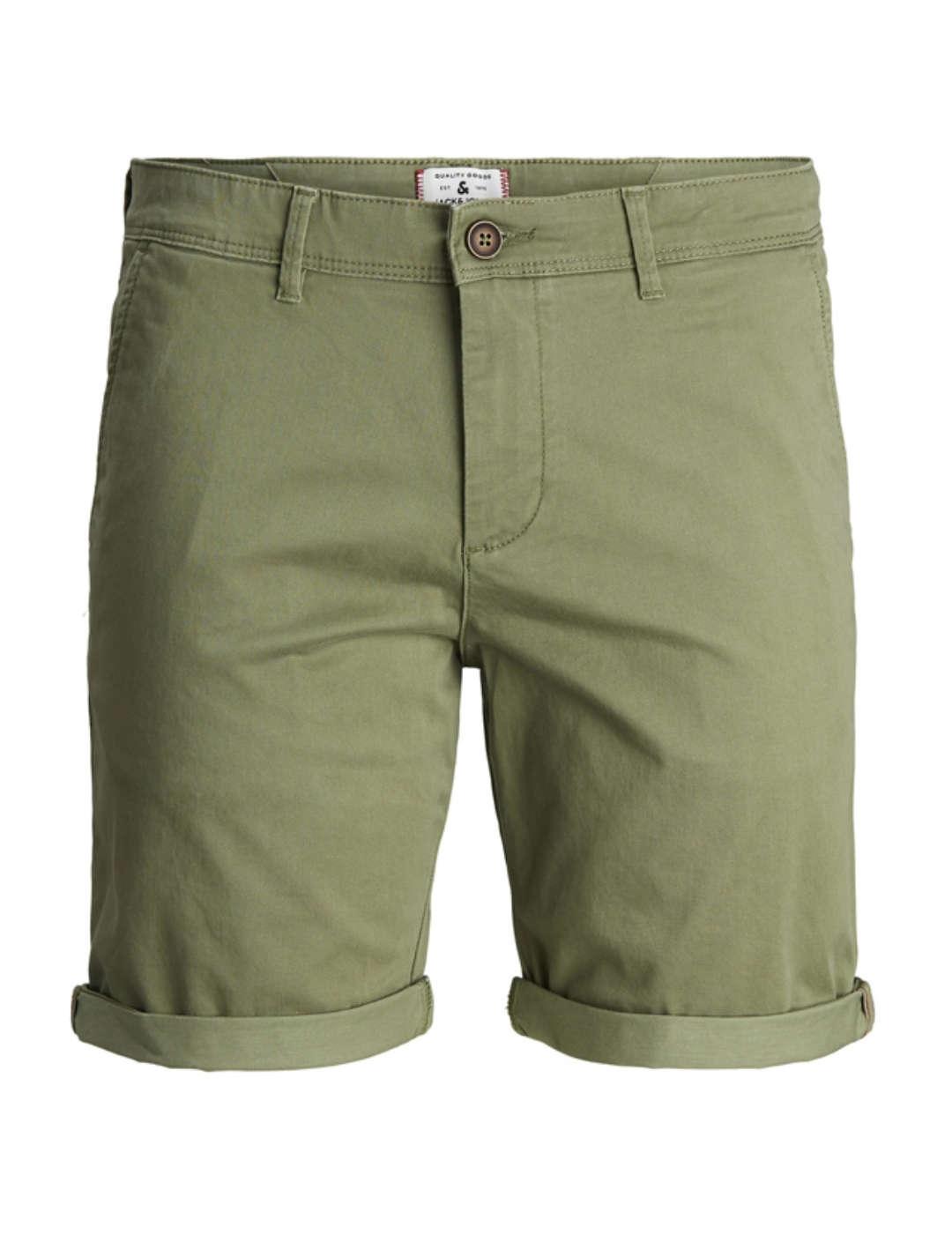 Bermuda Jack&Jones Bowie verde tipo chino para hombre