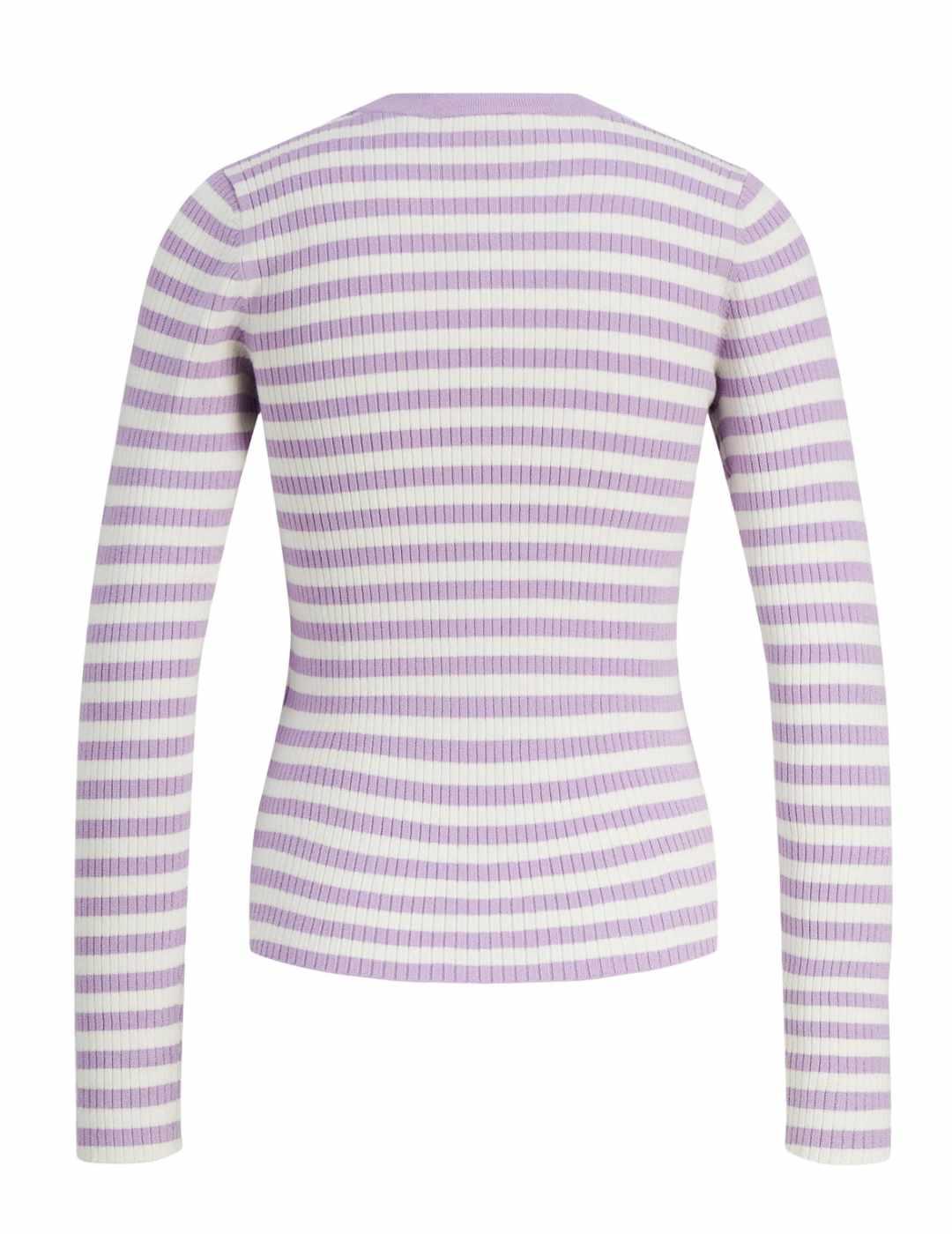 Camiseta JJXX Jodi blanco rayas lilas de canale para mujer