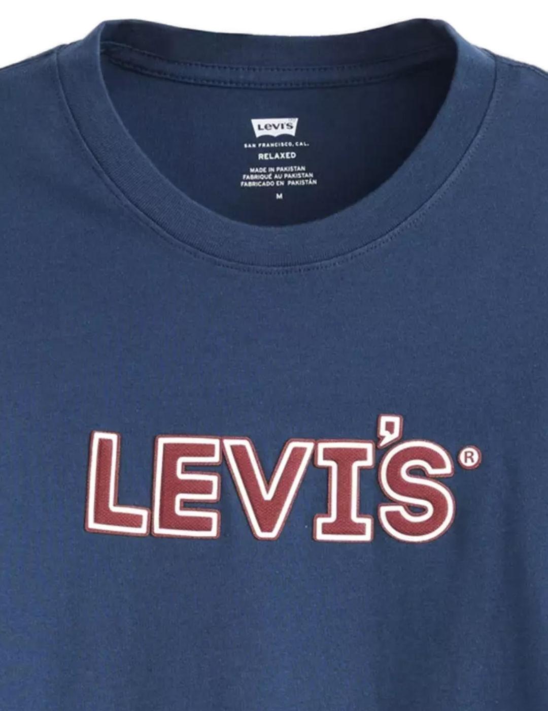 Camiseta Levi´s relaxed azul marino logotipo para hombre