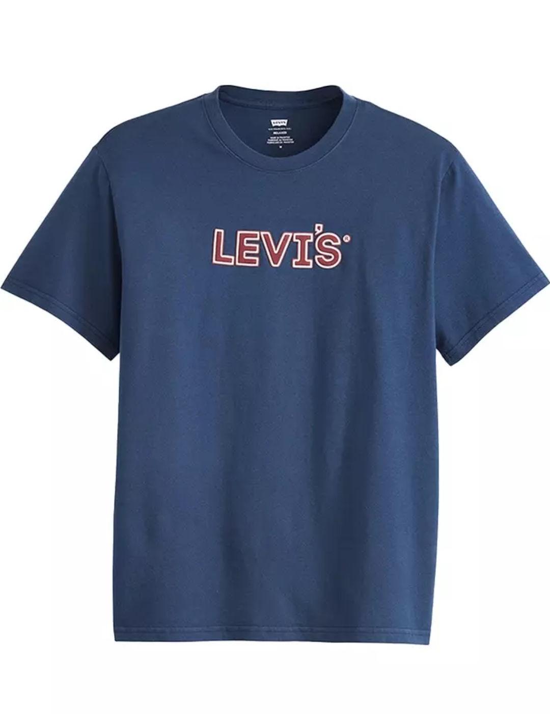 Camiseta Levi´s relaxed azul marino logotipo para hombre