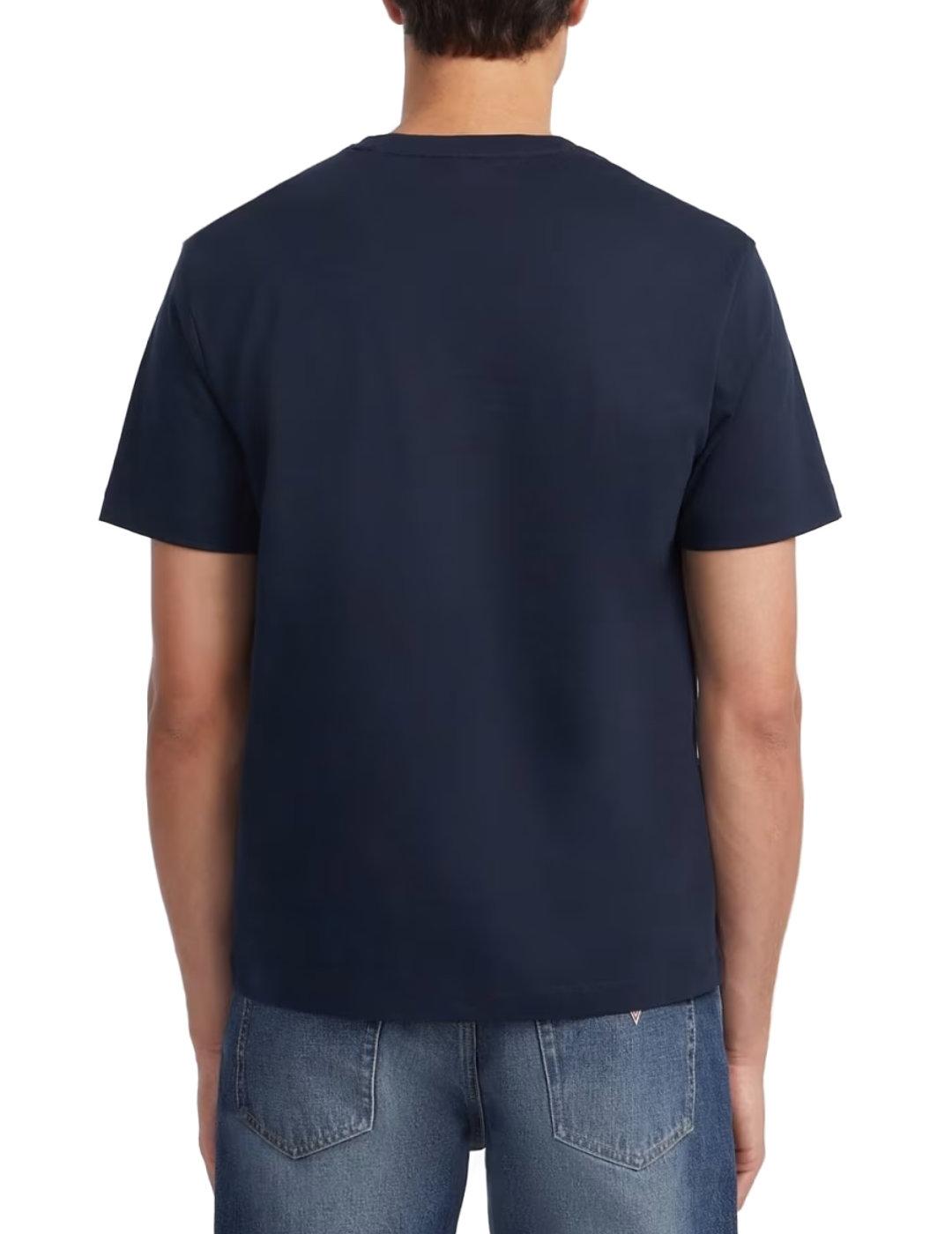 Camiseta Guess Jeans marino manga corta para hombre