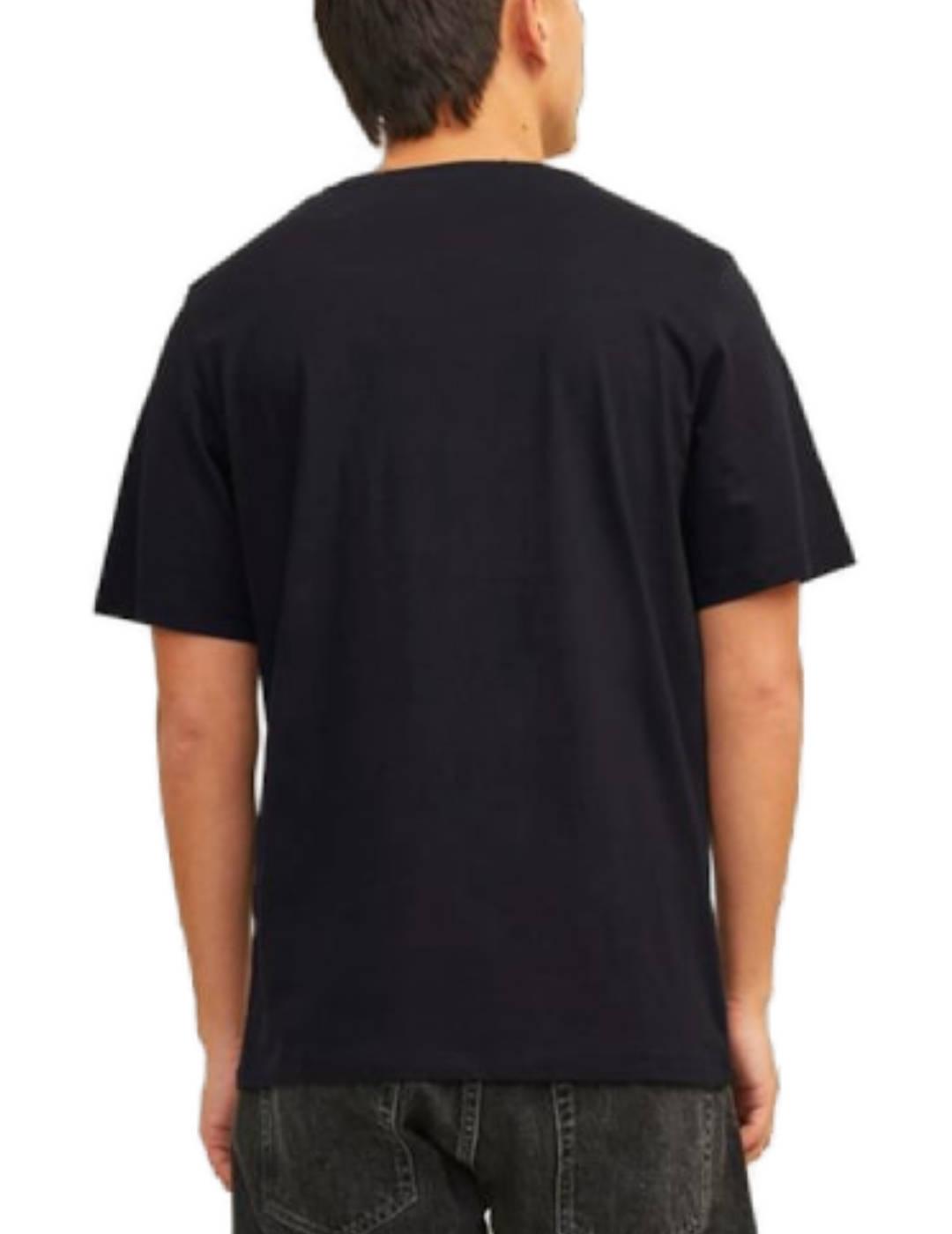 Camiseta Jack&Jones Logo negro manga corta para hombre