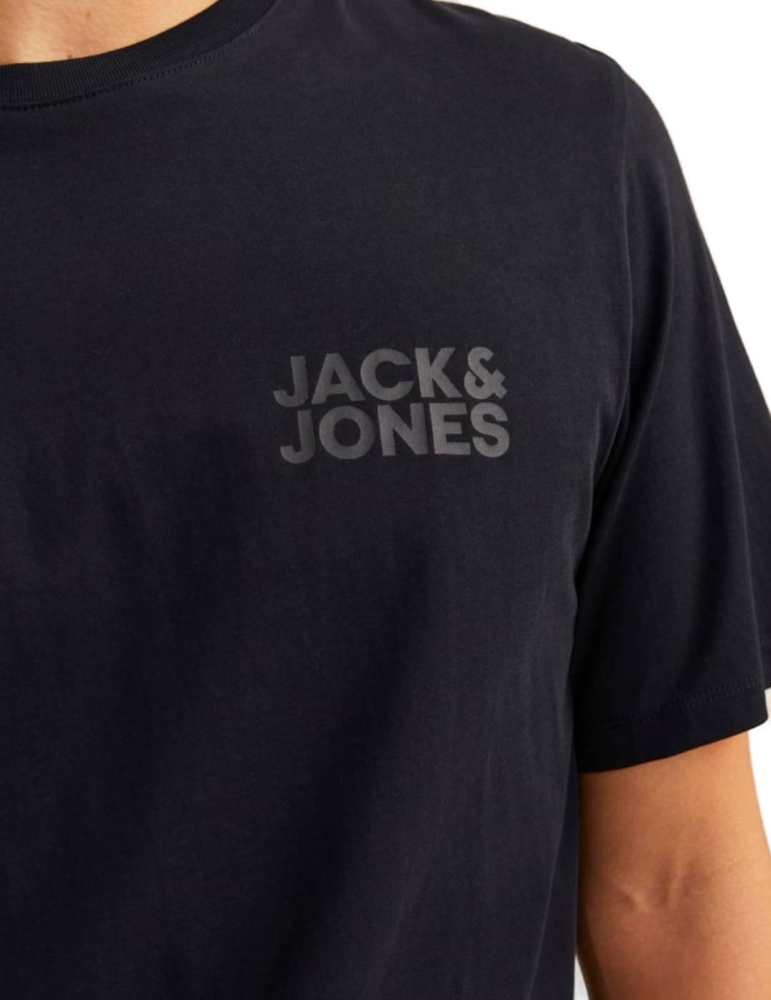 Camiseta Jack&Jones Logo negro manga corta para hombre