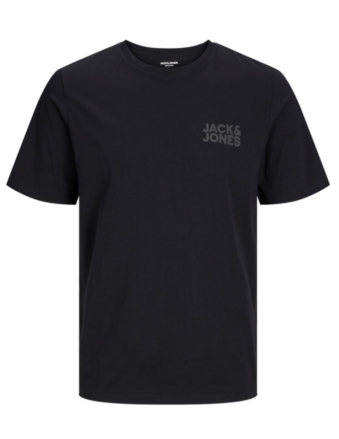 Camiseta Jack&Jones Logo negro manga corta para hombre