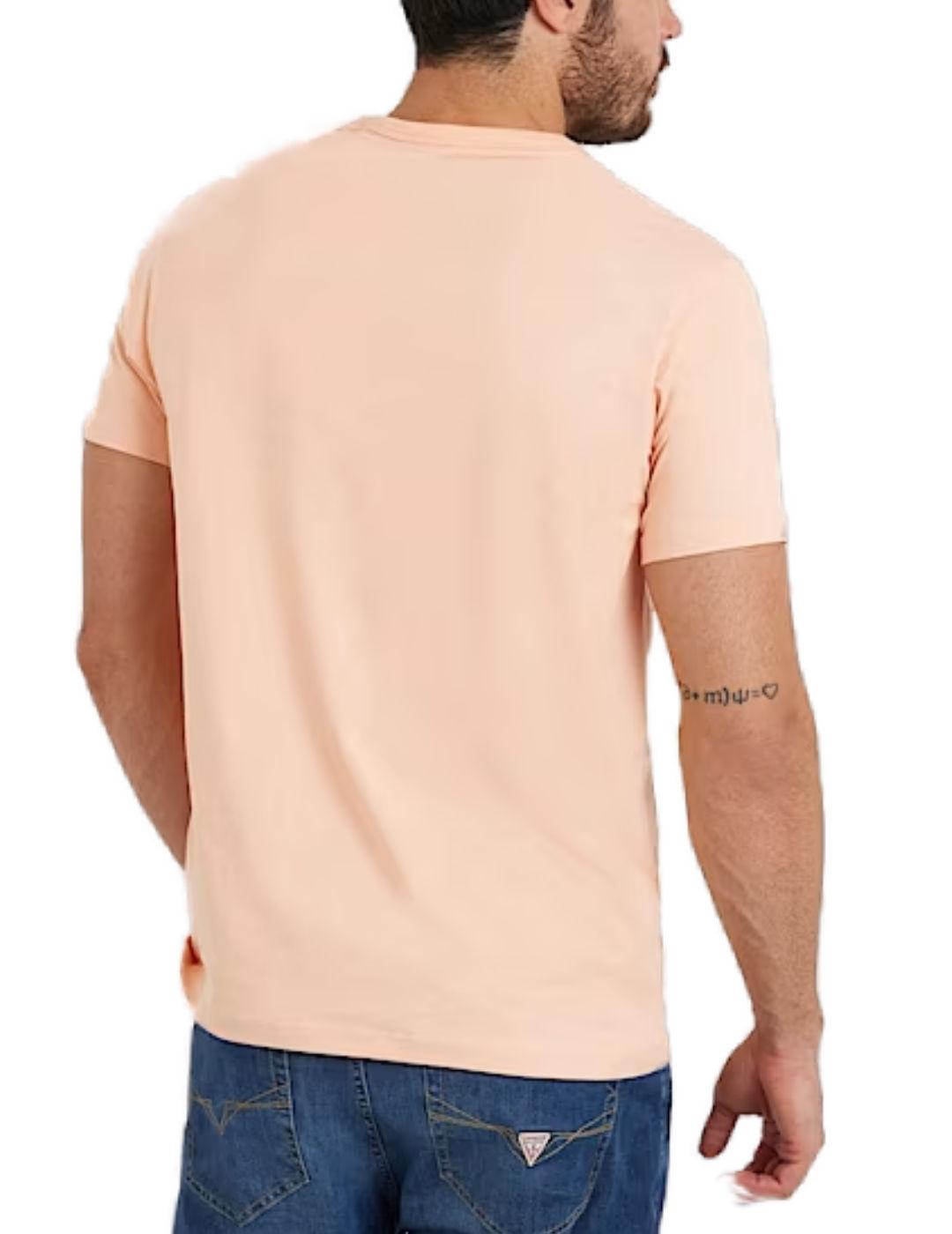 Camiseta Guess Summer naranja manga corta para hombre