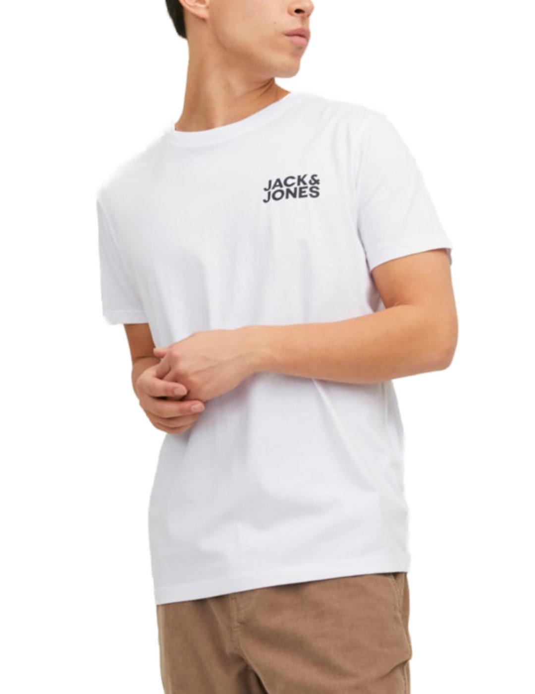 Camiseta Jack&Jones Eco blanco manga corta para hombre