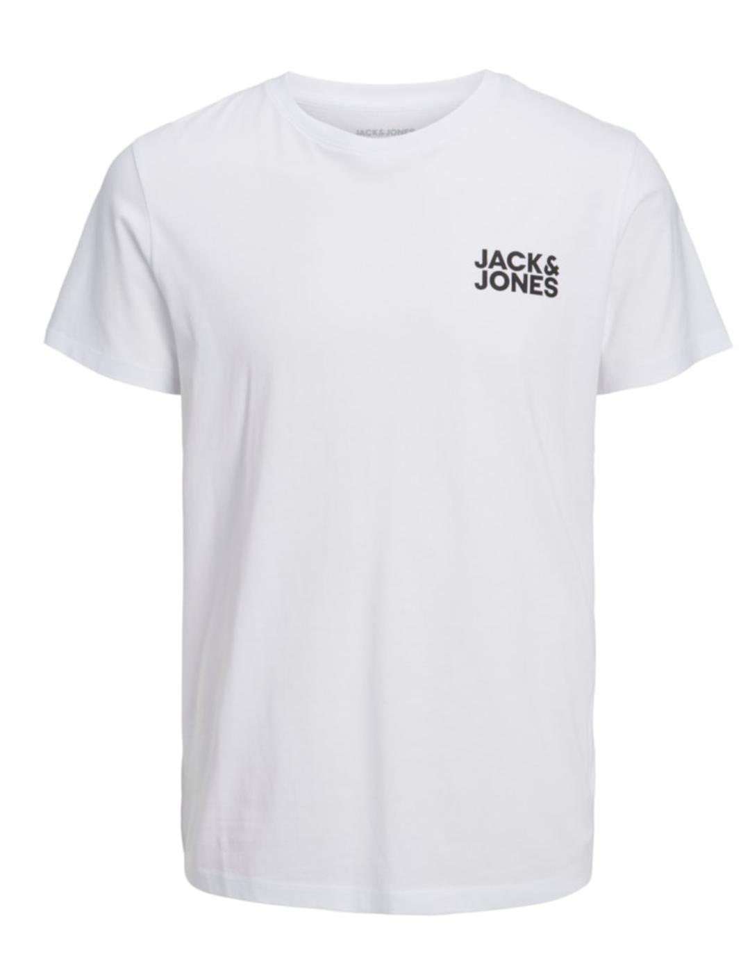 Camiseta Jack&Jones Eco blanco manga corta para hombre