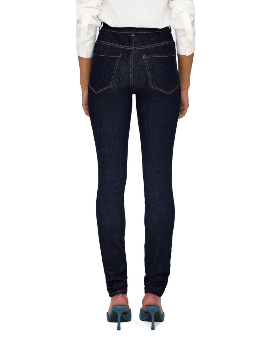 Pantalón vaquero Only Rose  azul oscuro skinny de mujer