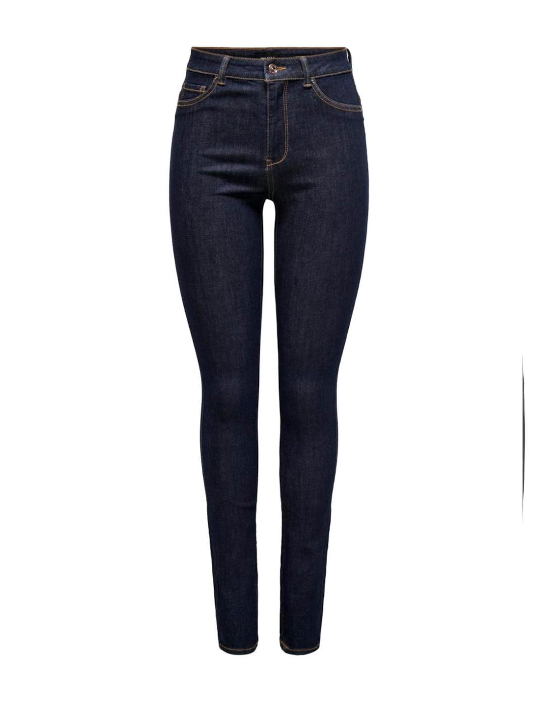 Pantalón vaquero Only Rose  azul oscuro skinny de mujer