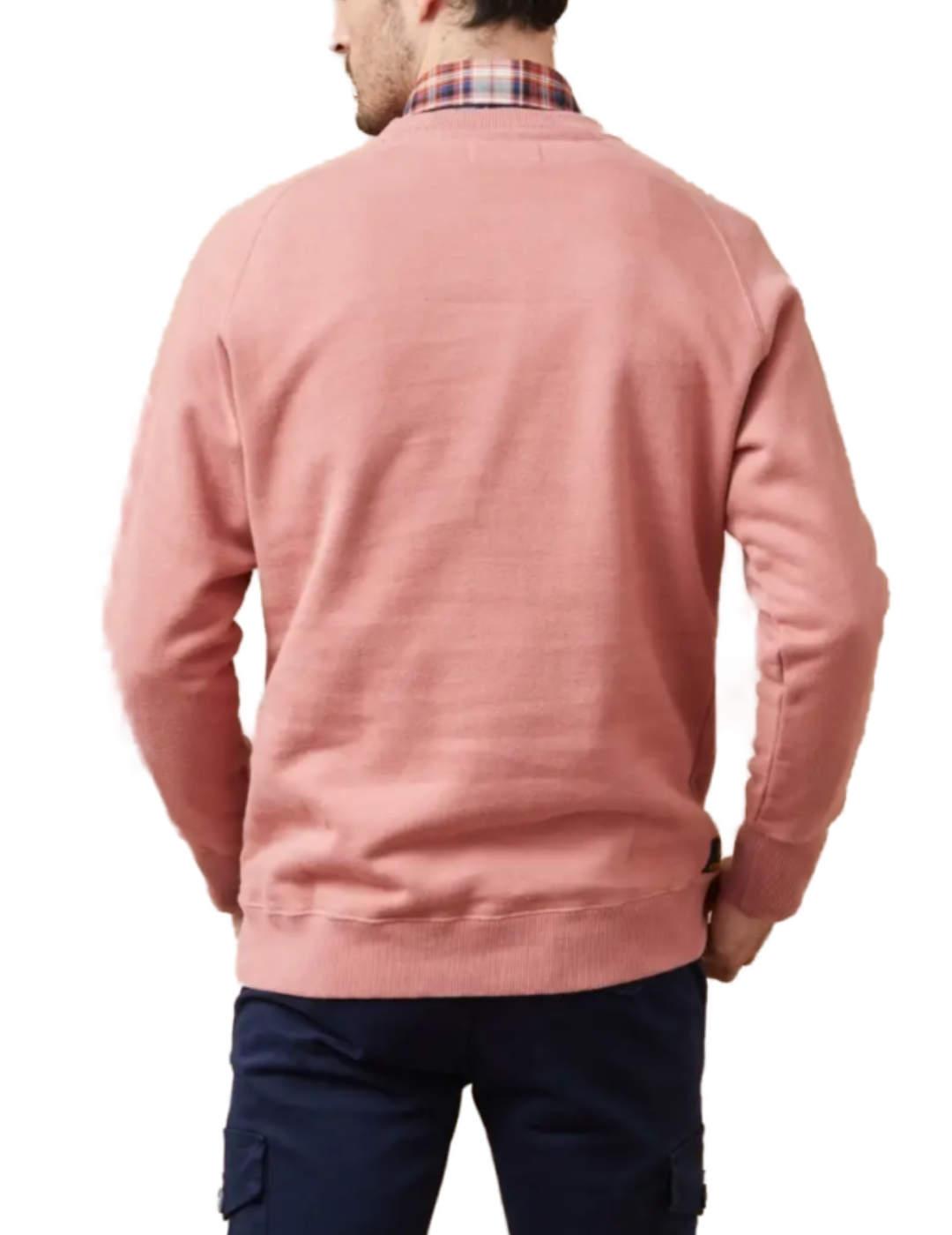 Sudadera Altonadock salmón sin capucha logotipo para hombre