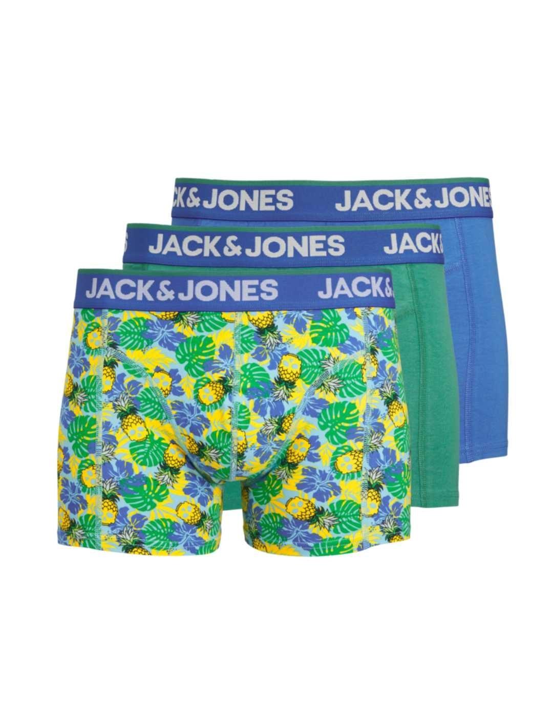 Íntimo Jack&Jones Pineapple Pack 3 verdes estampado hombre