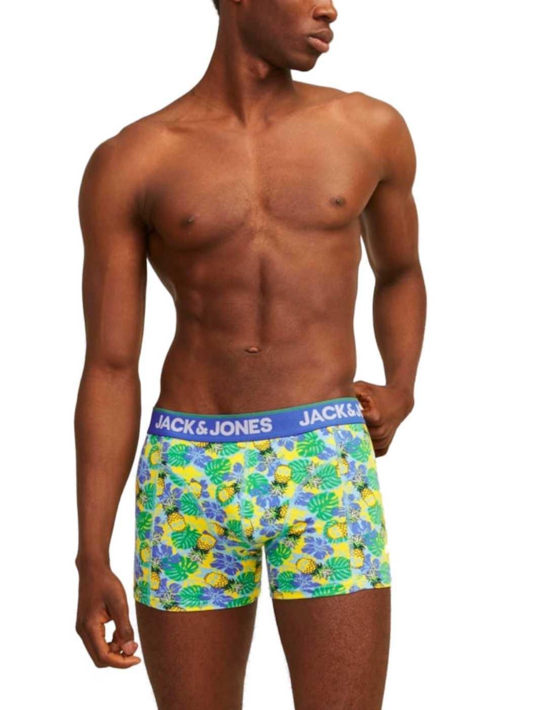 Íntimo Jack&Jones Pineapple Pack 3 verdes estampado hombre