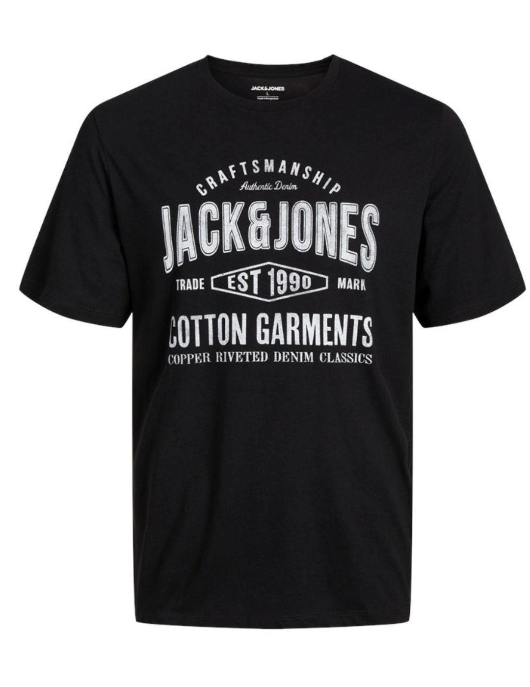 Camiseta Jack&Jones Jeans negro manga corta para hombre