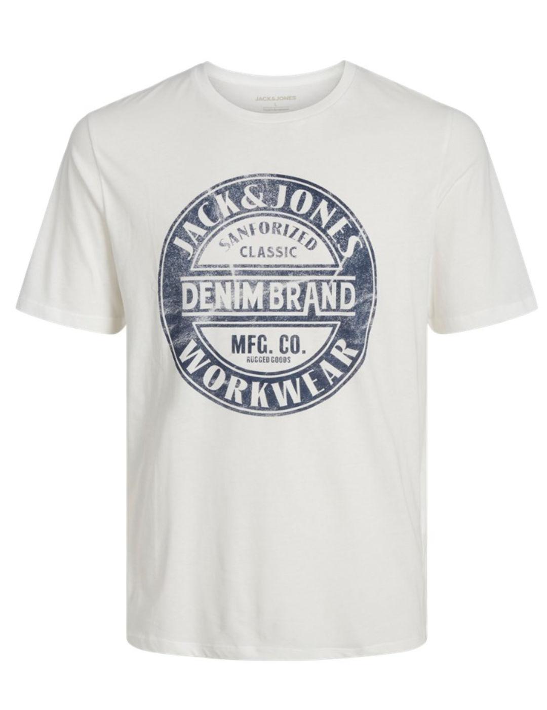 Camiseta Jack&Jones Jeans blanco manga corta para hombre