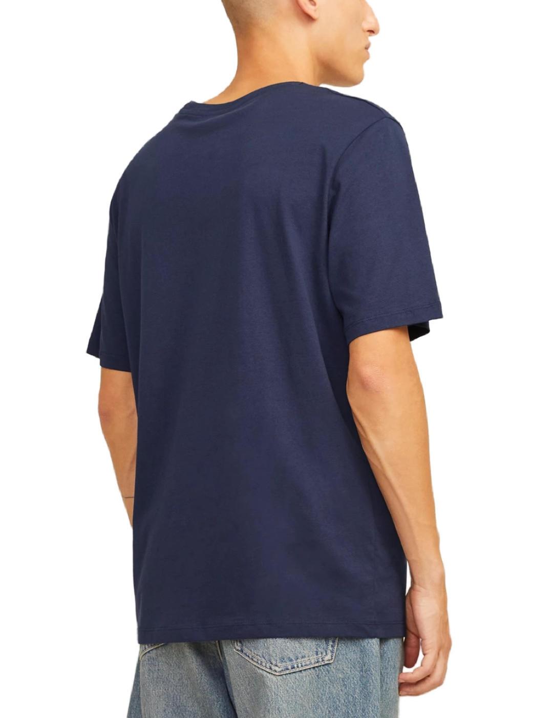 Camiseta Jack&Jones Jeans azul marino manga corta de hombre