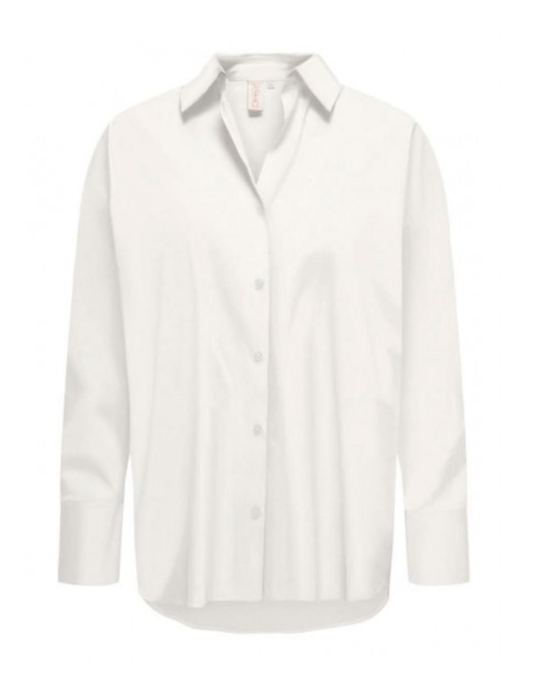 Camisa básica Only Loregon blanca regular fit para mujer