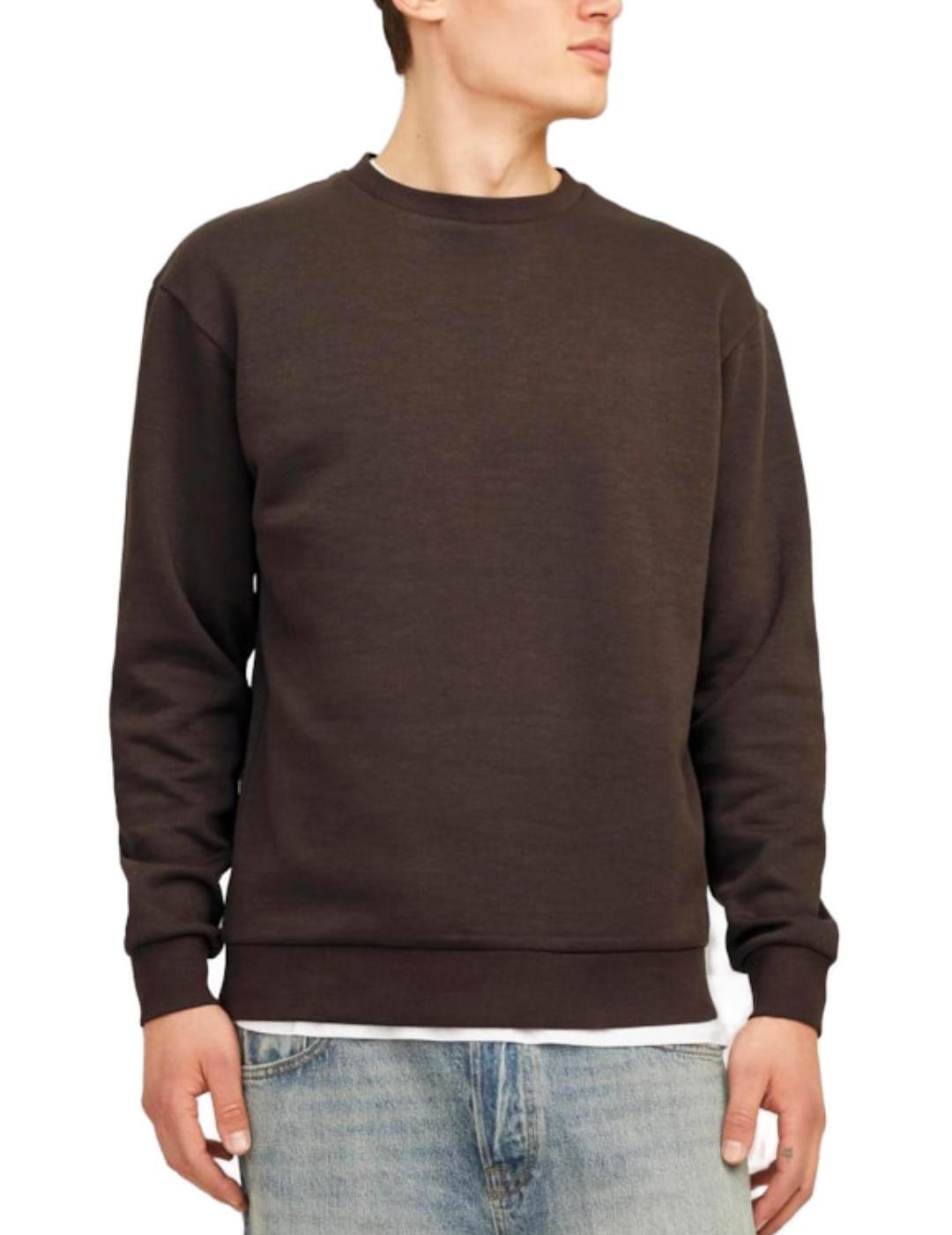 Sudadera Jack&Jones Bradley marrón oscuro para hombre