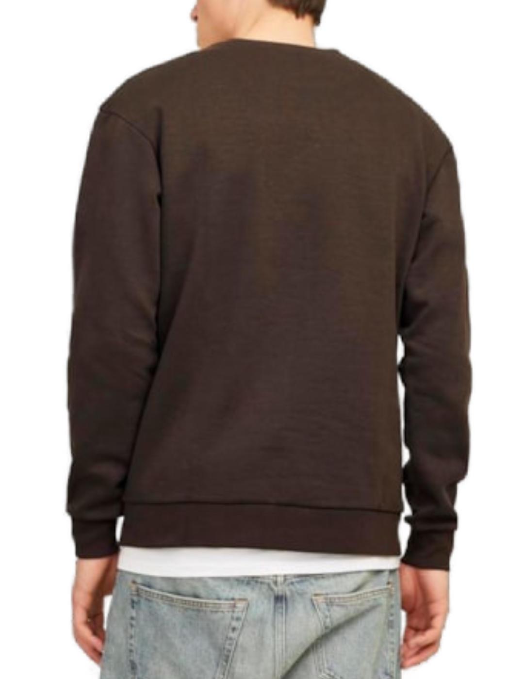 Sudadera Jack&Jones Bradley marrón oscuro para hombre