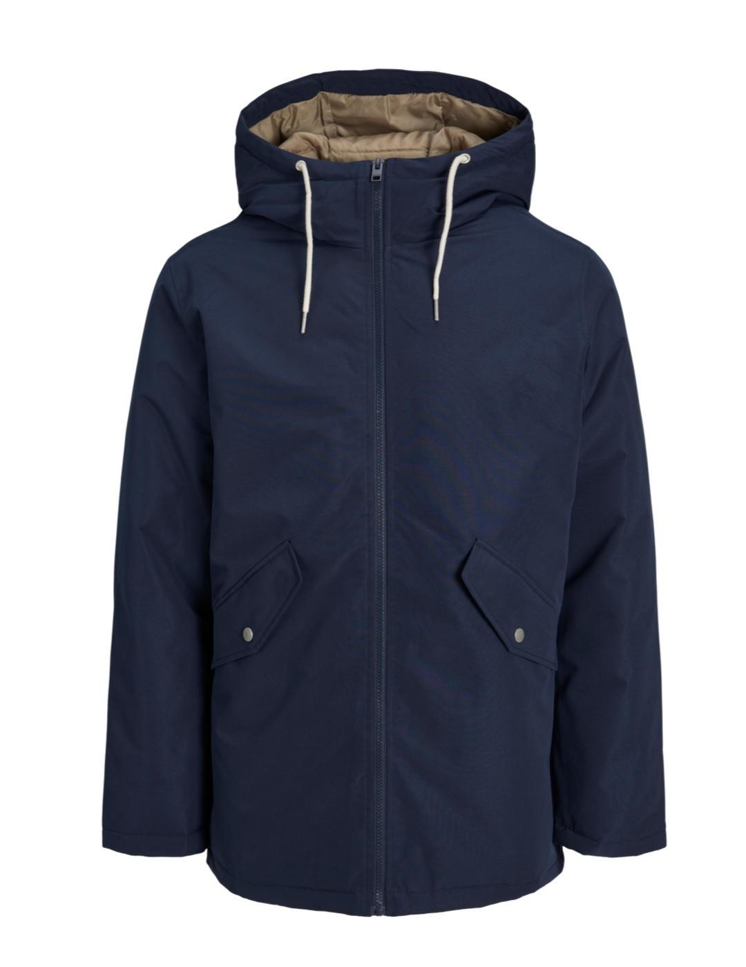 Parka Jack&Jones Loop azul marino windproof de hombre