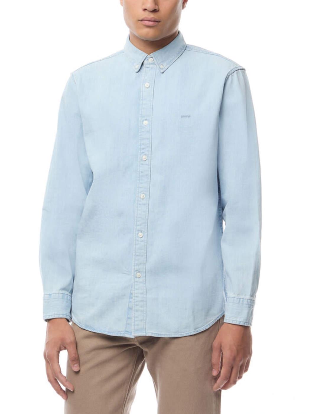 Camisa Levi´s vaquera azul claro de algodón para hombre