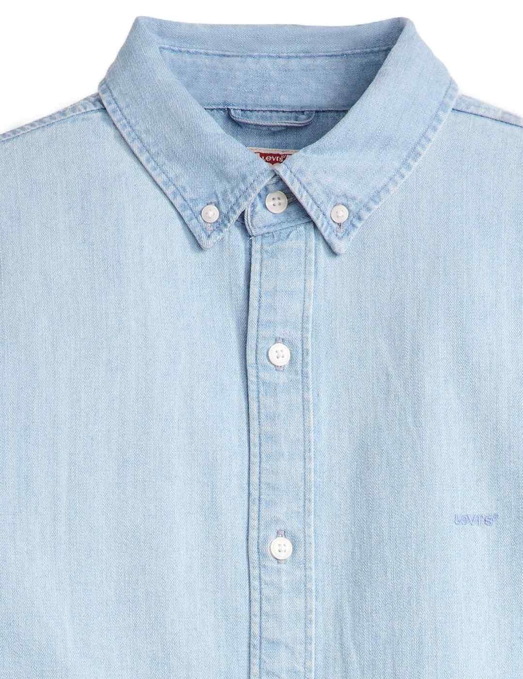 Camisa Levi´s vaquera azul claro de algodón para hombre