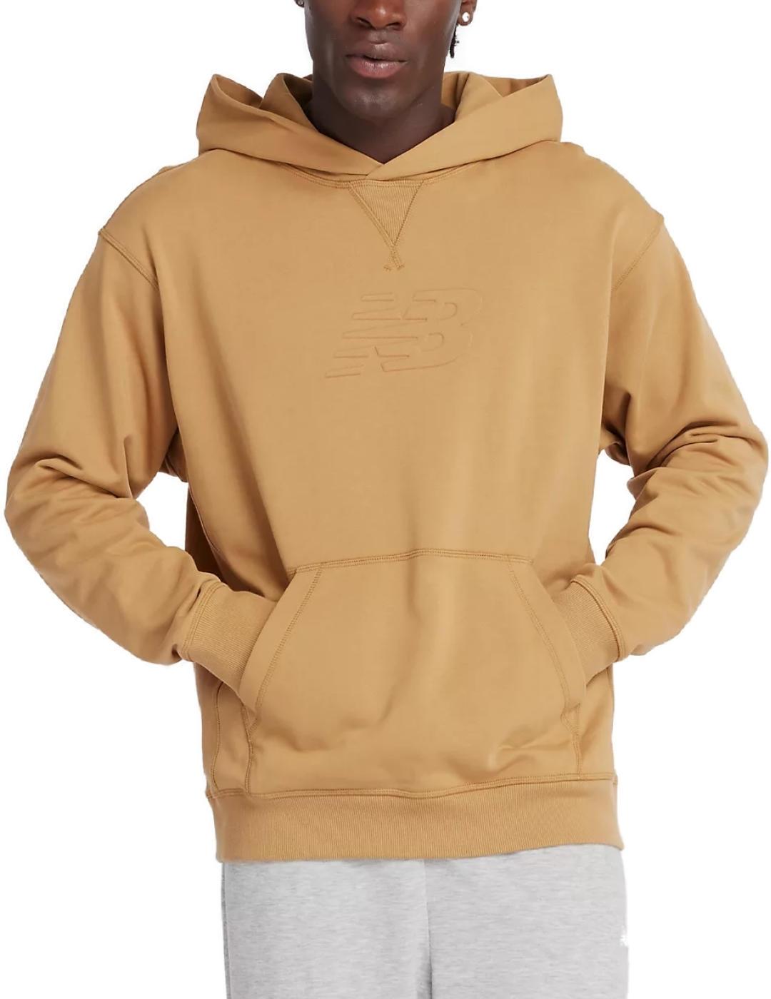 Sudadera New Balance Graphic camel con capucha para hombre