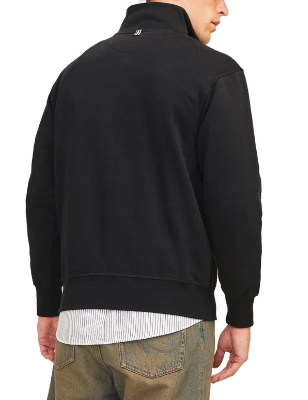 Sudadera Jack&Jones Erik negro sin capucha para hombre