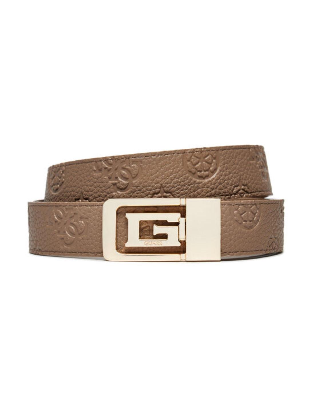 Cinturón Guess Cresidia marrón logotipo 4G para mujer