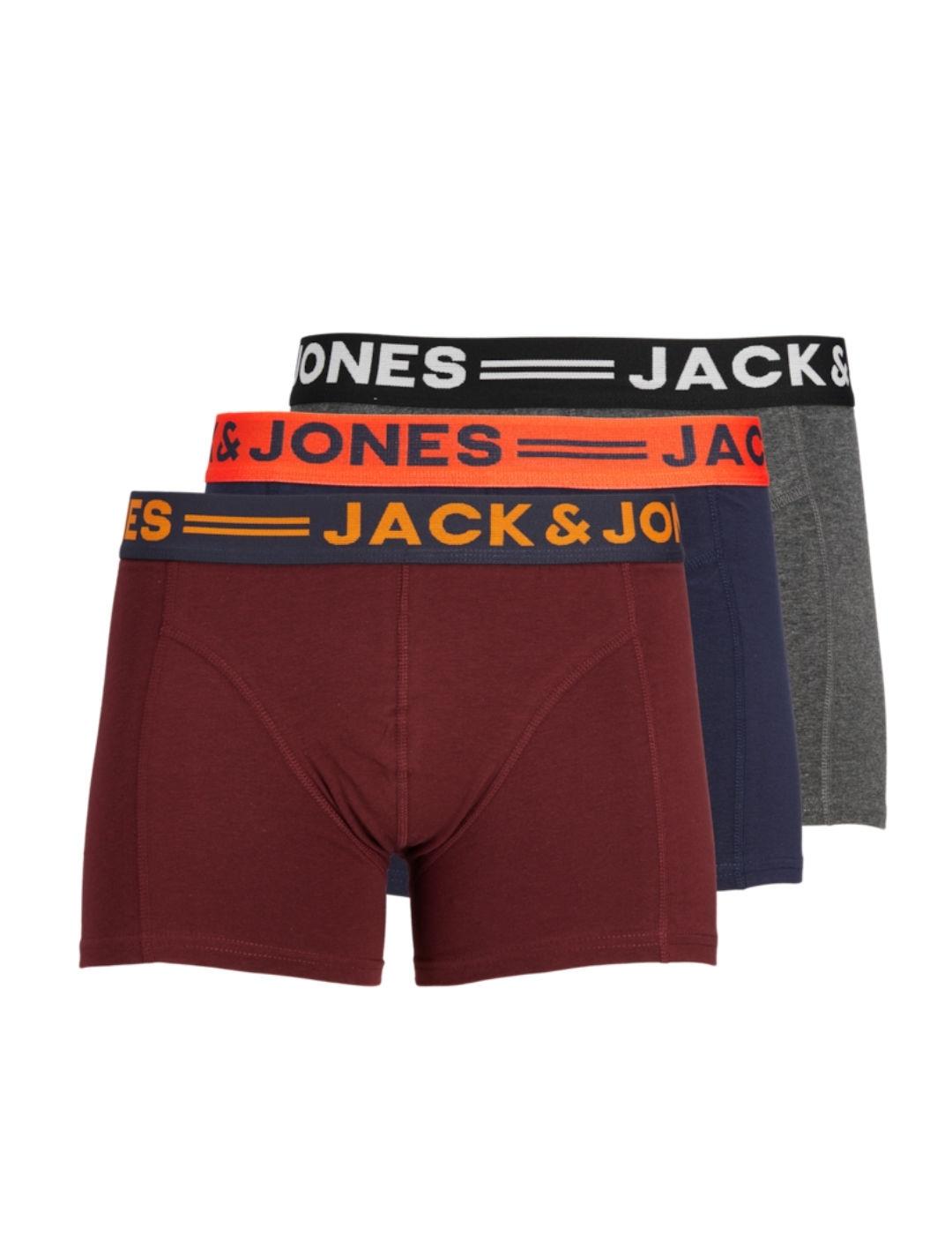 Intimo Jack&Jones Clichfield Pack 3 multicolor liso hombre