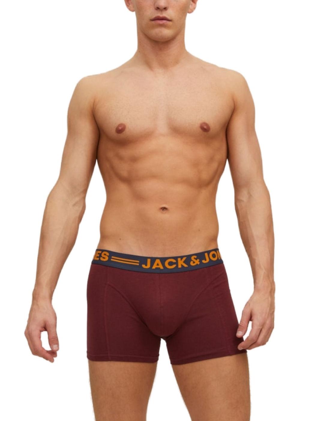 Intimo Jack&Jones Clichfield Pack 3 multicolor liso hombre