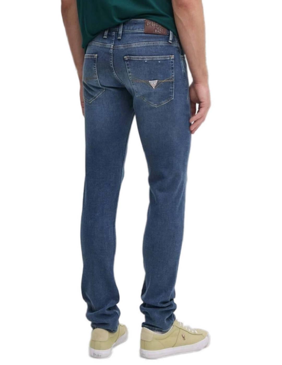 Pantalón vaquero Guess Eco Slim azul medio slim para hombre