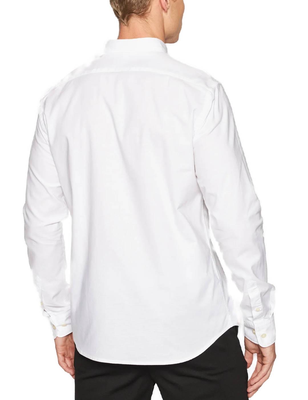 Camisa Oxford Selected Grick blanco regular fit para hombre