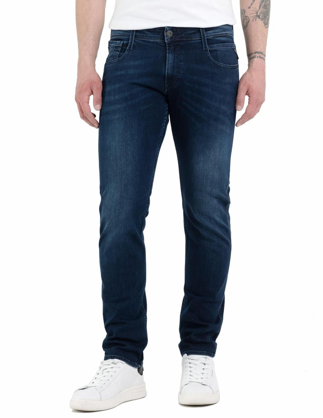 Pantalón vaquero Replay Ambass marino Hyperflex de hombre