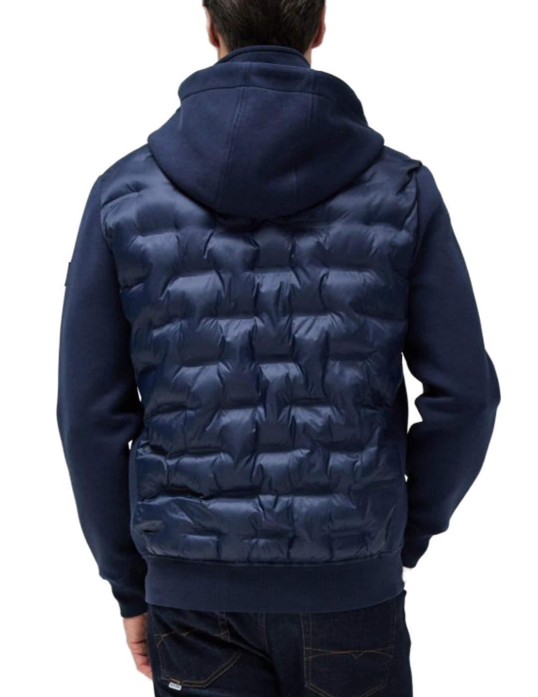 Chaqueta Salsa azul brillante acolchada con capucha hombre