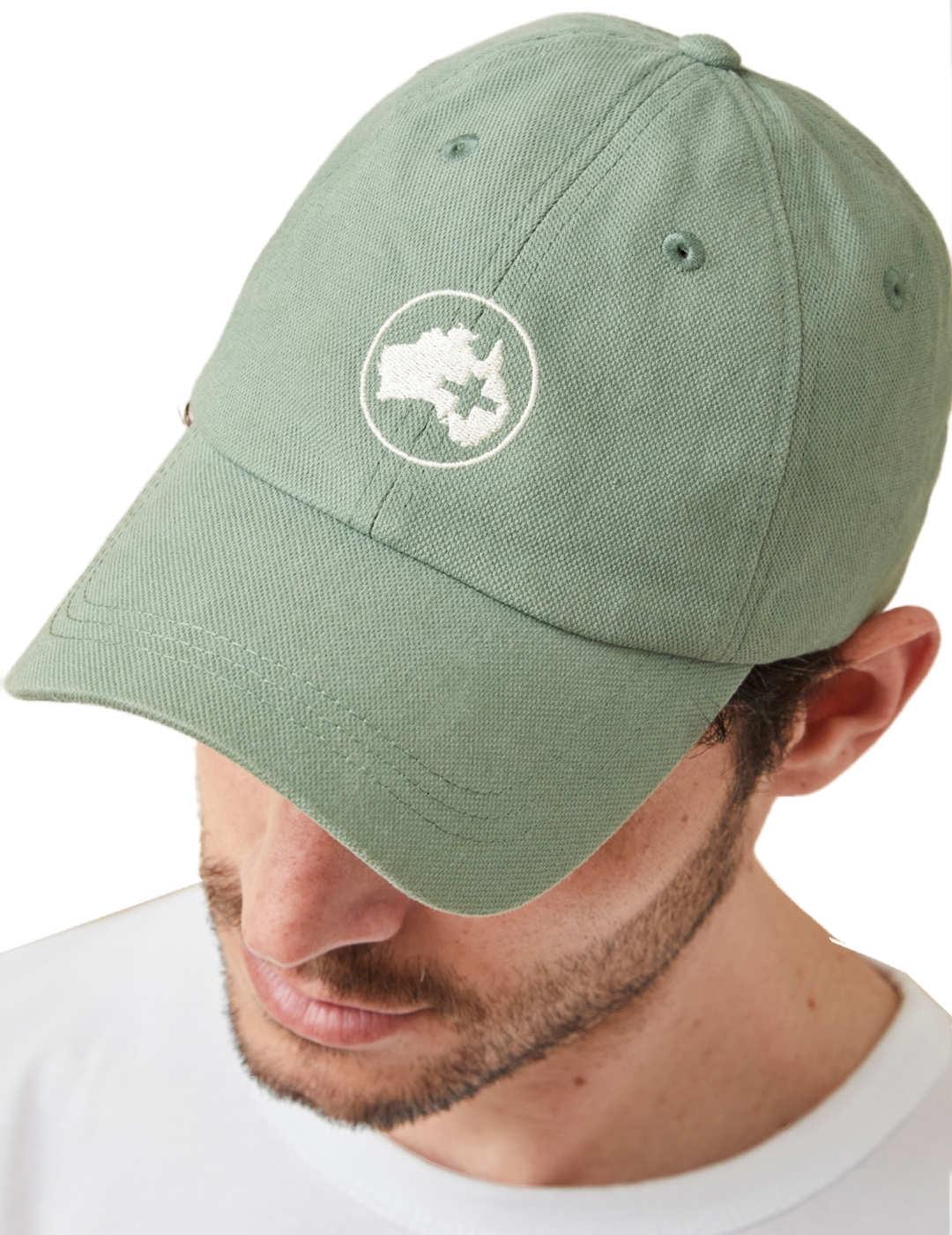 Gorra Altonadock beisbolera verde con logotipo para hombre