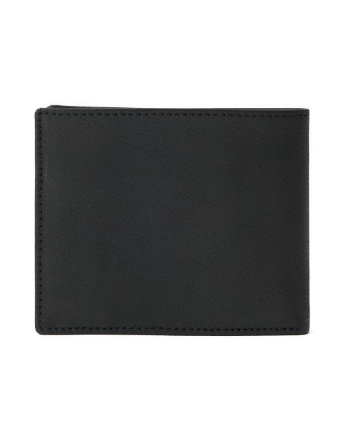 Cartera Salsa de cuero negra con monedero para hombre