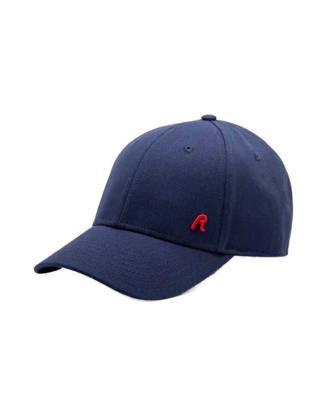 Gorra Replay azul marino R roja de béisbol para hombre