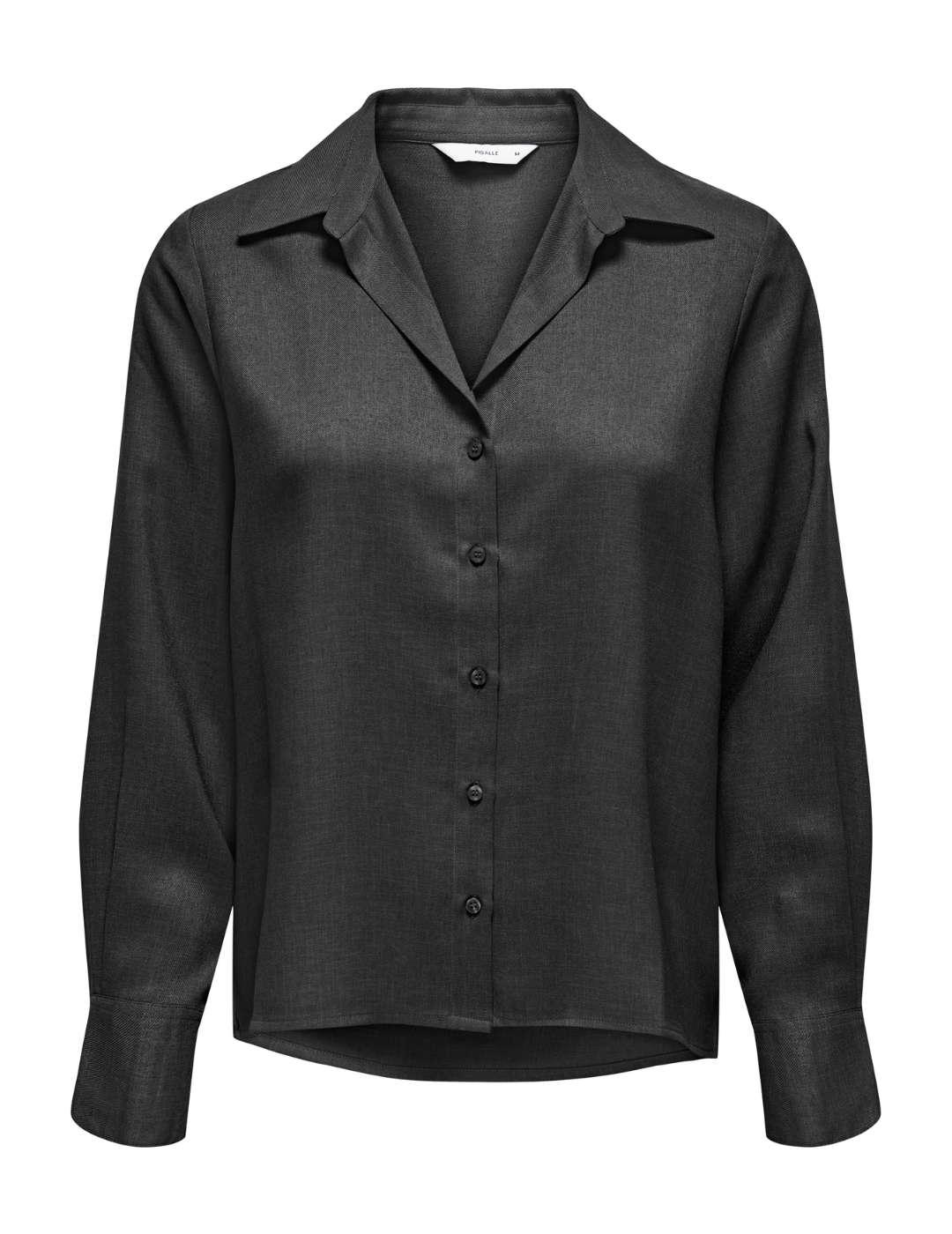 Camisa Only Lulu gris oscuro regular fit para mujer