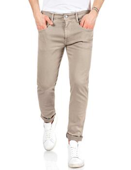 Pantalón vaquero Replay Ambass beige slim fit para hombre