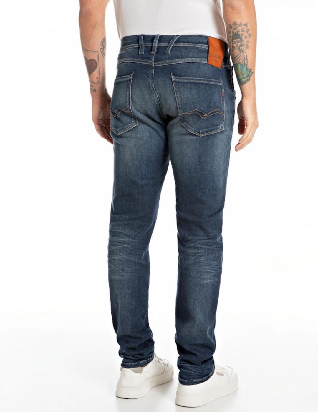 Pantalón vaquero Ambass marino Hyperflex para hombre