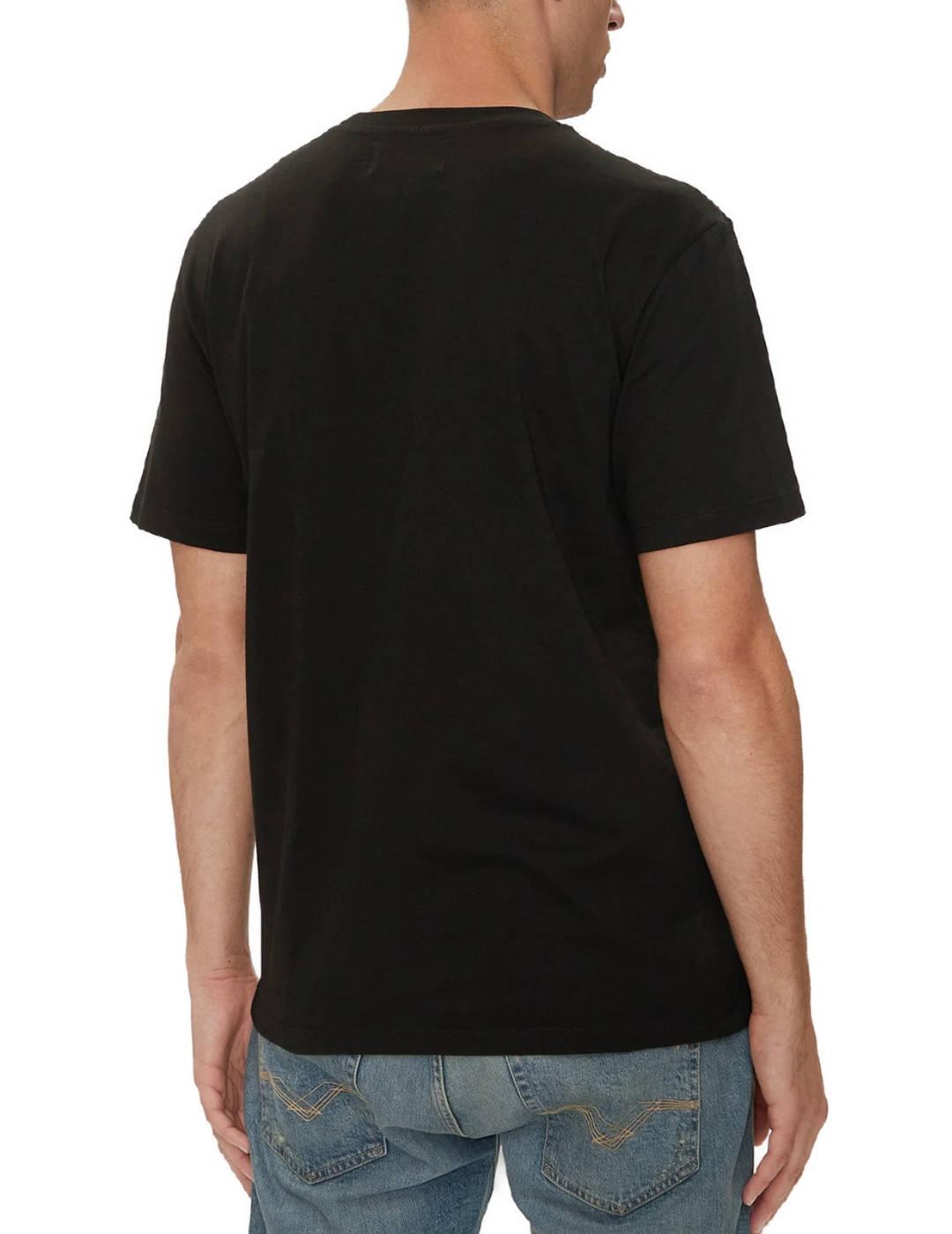 Camiseta Replay negro manga corta estampados para hombre