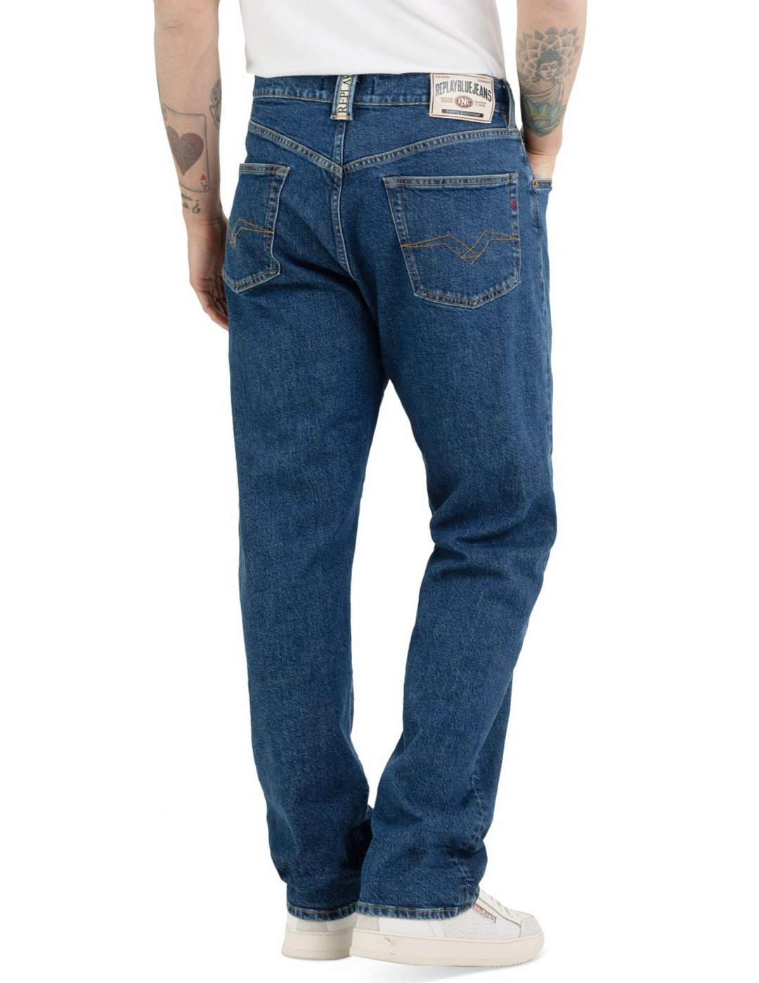 Pantalón vaquero Replay azul medio comfort para hombre