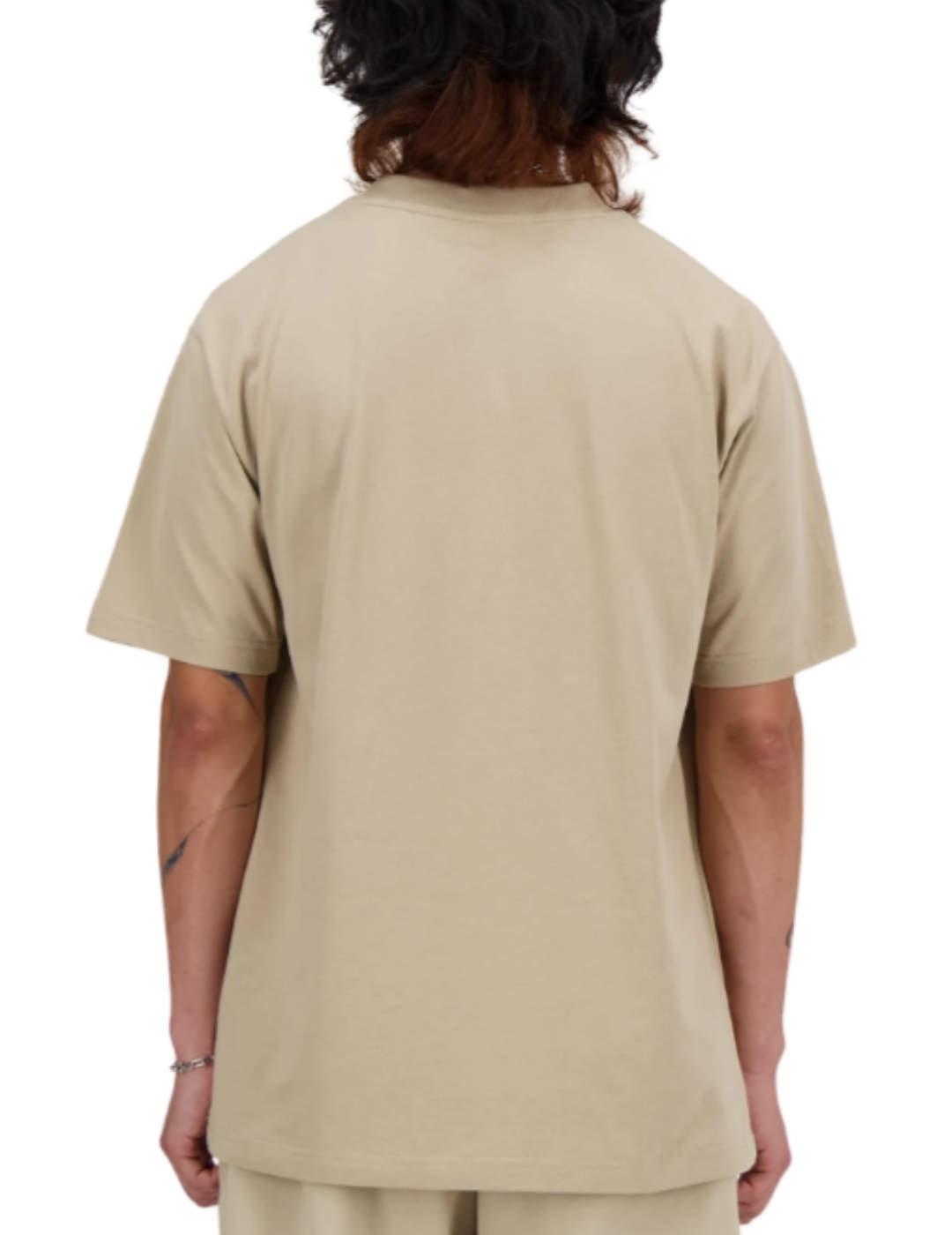 Camiseta básica New Balance Sport beige manga corta hombre