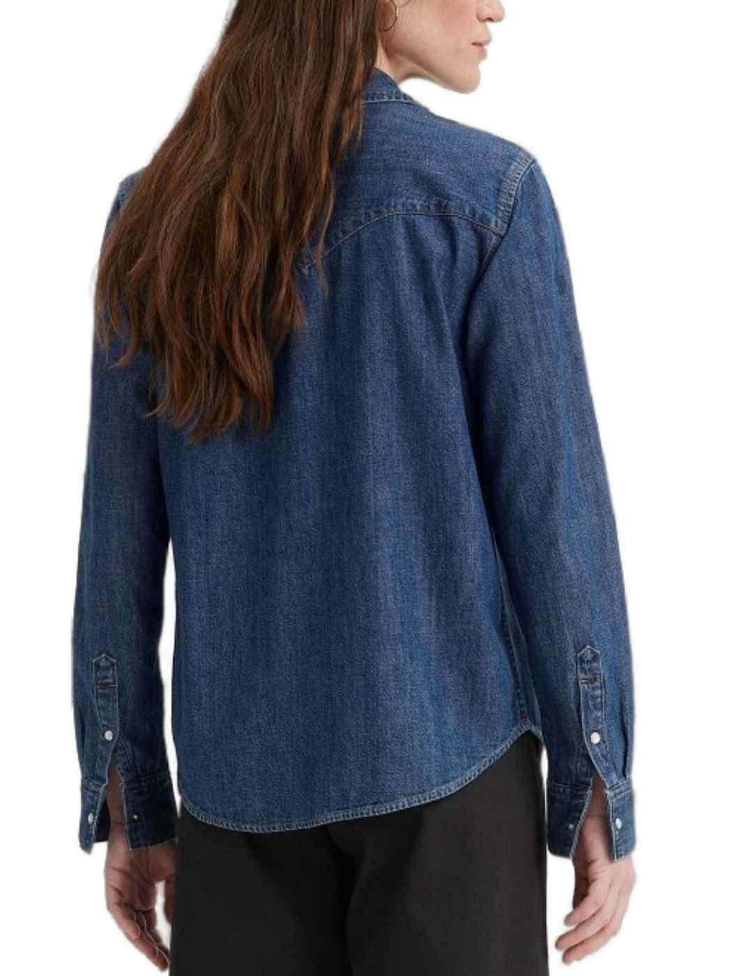 Camisa Levi´s denim azul oscuro regular fit para mujer