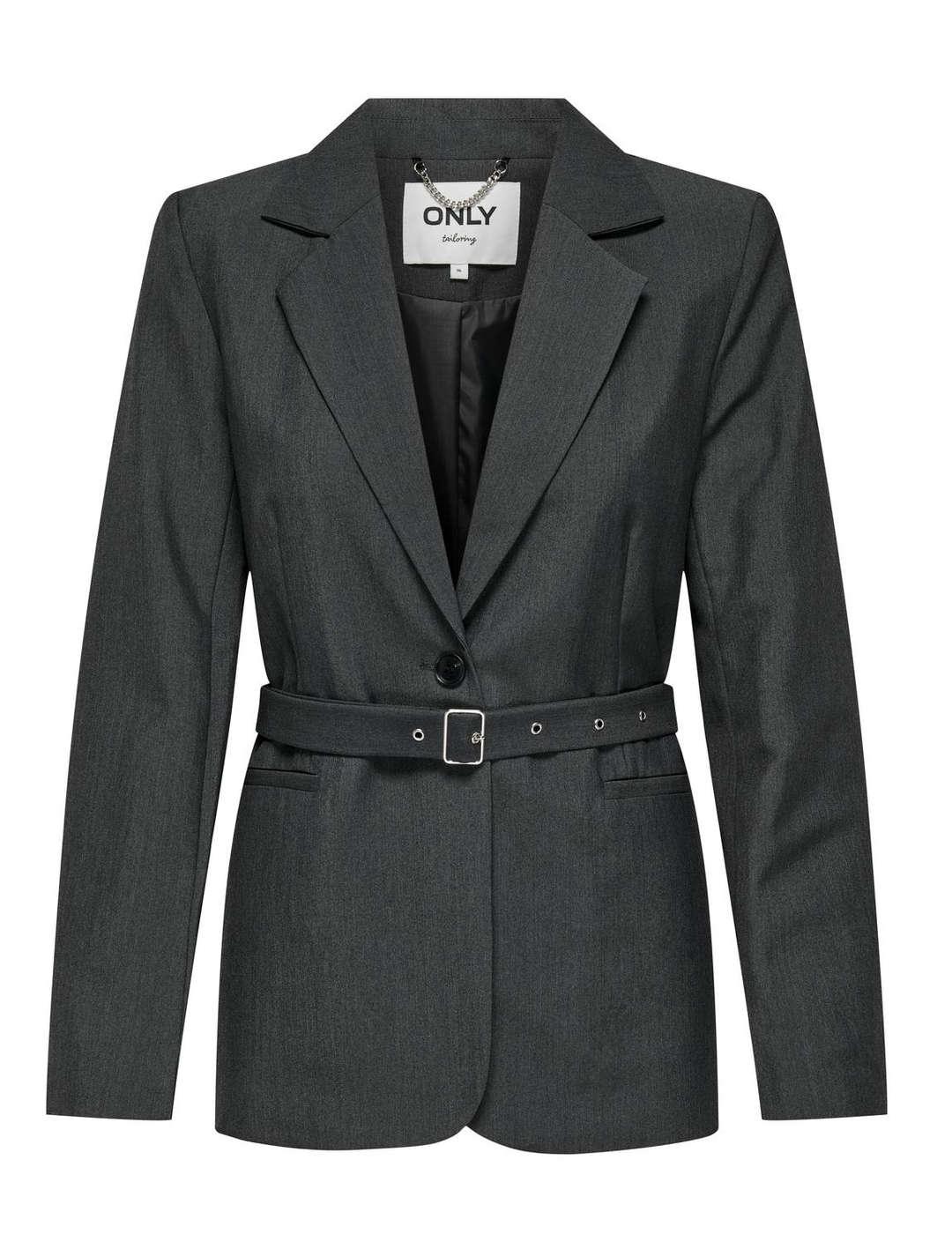 Chaqueta blazer Only Marion gris oscuro regular para mujer