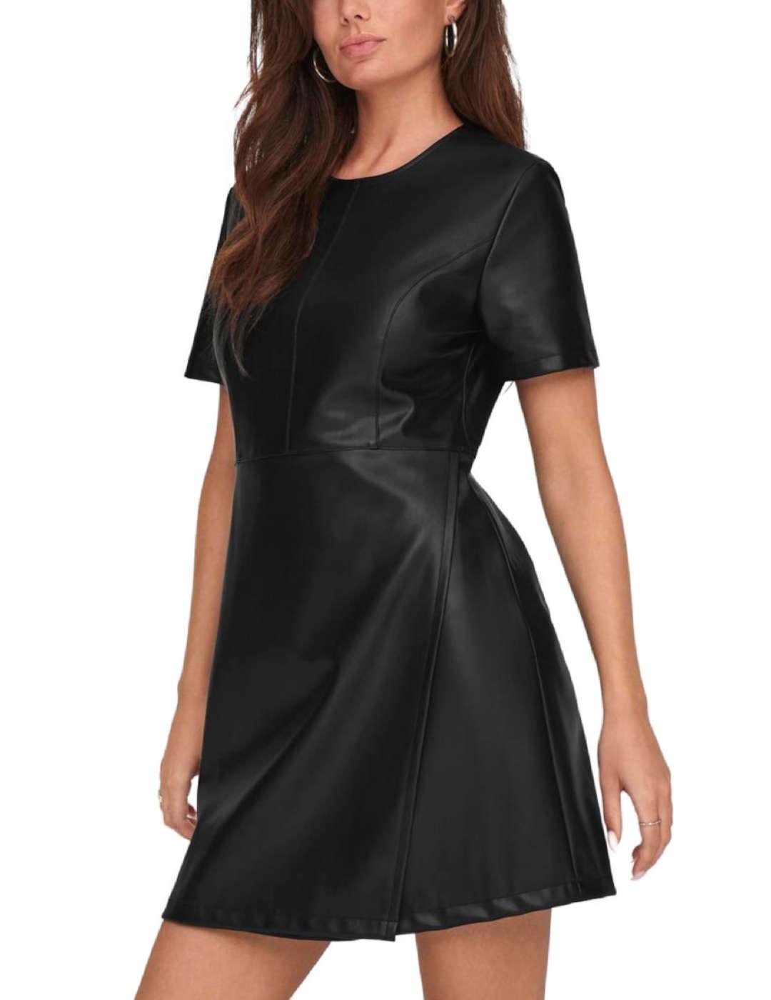 Vestido mini Only Hero cuero negro slim fit para mujer