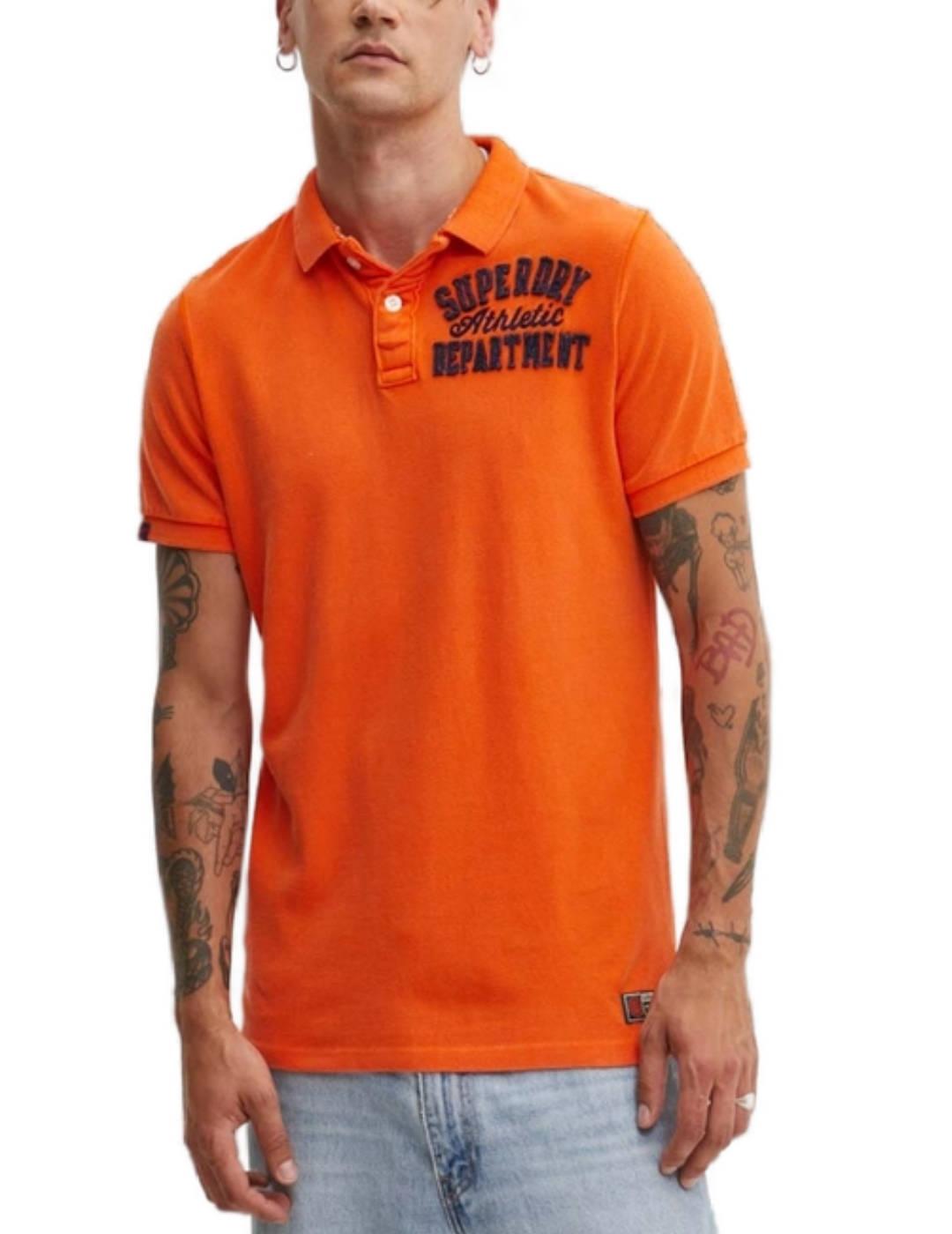 Polo Superdry Vintage narnaja manga corta para hombre