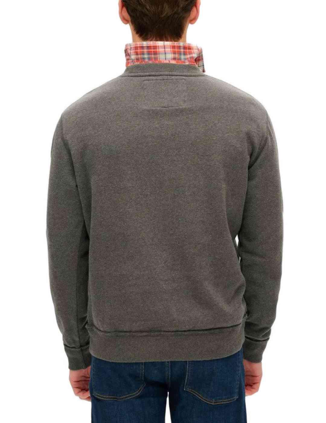 Sudadera Superdry Vintage gris sin capucha para hombre