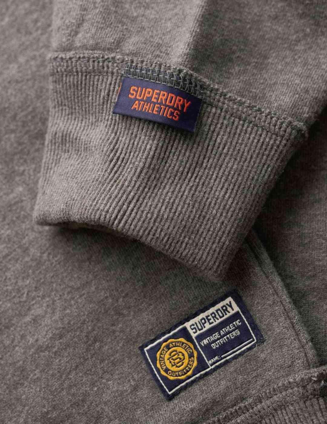 Sudadera Superdry Vintage gris sin capucha para hombre