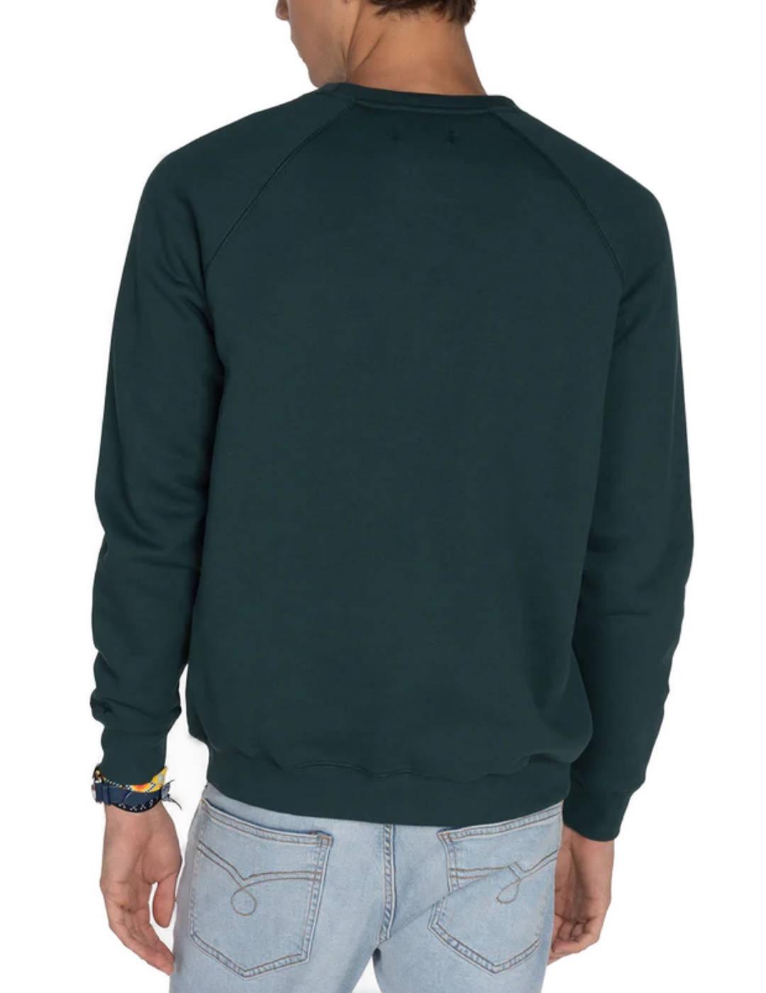 Sudadera Harper Vermont verde botella sin capucha de hombre